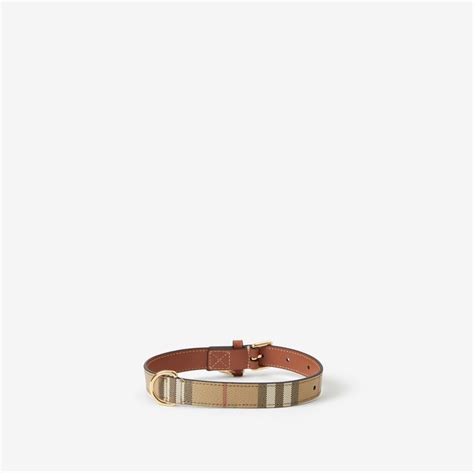 collier burberry chien|Medium Check Dog Collar in Archive beige/briar .